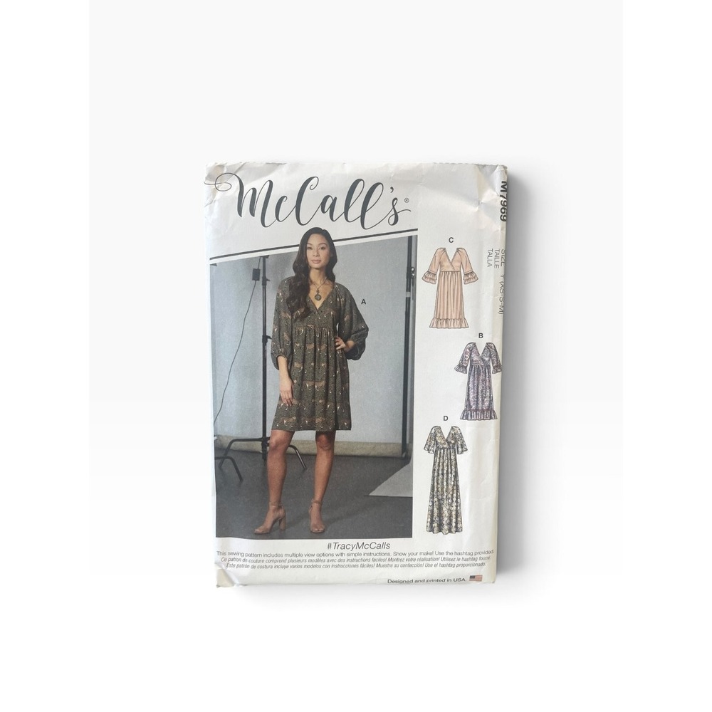 McCall's M7969 Misses' Dresses Y(XS-S-M) Modern Easy Sewing Pattern Uncut FF